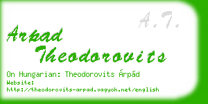 arpad theodorovits business card
